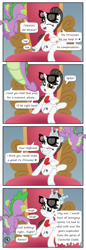 Size: 1600x4668 | Tagged: safe, artist:pony4koma, derpibooru import, raven, spike, dragon, pony, unicorn, g4, sparkle's seven, bedroom, canterlot, clothes, comic, confused, crossed legs, crown, cute, evil smile, facial expressions, female, flying, foot tapping, glasses, hair bun, happy, hard-won helm of the sibling supreme, horn, implied hanging, implied princess celestia, jewelry, looking at each other, looking at someone, magic, male, mare, necktie, older, older spike, ravenbetes, regalia, secretary, ship:ravenspike, shipping, smiling, speech bubble, spikabetes, spikelove, straight, supportive, tail, tapping, throne, uplifting, weapons-grade cute, winged spike, wings