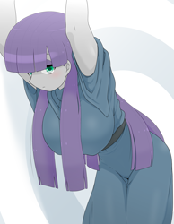 Size: 1727x2224 | Tagged: safe, artist:batipin, derpibooru import, maud pie, human, equestria girls, g4, breasts, looking at you, maud pies, solo