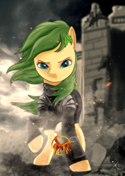 Size: 2480x3508 | Tagged: safe, artist:bluishdraft, derpibooru import, oc, oc only, oc:nettle vienna, earth pony, pony, female, hunger games, mare, solo