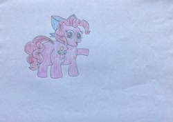 Size: 3093x2196 | Tagged: safe, artist:hritz123, derpibooru import, pinkie pie, earth pony, g4, drawing, female, solo, traditional art