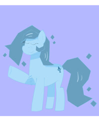 Size: 1259x1592 | Tagged: safe, artist:redfire-pony, derpibooru import, oc, oc only, earth pony, pony, eyes closed, smiling, solo, waving