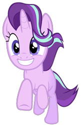 Size: 664x1024 | Tagged: safe, artist:starlightglimmer04, derpibooru import, edit, edited screencap, screencap, starlight glimmer, unicorn, g4, no second prances, female, happy, horn, not a vector, running, simple background, smiling, solo, transparent background