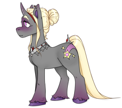 Size: 1800x1600 | Tagged: safe, artist:kavli-kaffel, derpibooru import, oc, oc only, unicorn, accessory, ear piercing, earring, female, horn, jewelry, long tail, necklace, piercing, simple background, solo, tail, transparent background