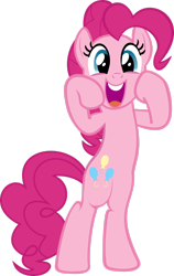 Size: 1600x2527 | Tagged: safe, artist:littleponyforever, derpibooru import, pinkie pie, earth pony, pony, g4, .svg available, bipedal, female, mare, open mouth, simple background, solo, transparent background, vector