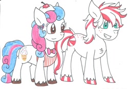 Size: 1236x865 | Tagged: safe, artist:cmara, derpibooru import, oc, oc only, oc:ice cream, oc:peppermints, earth pony, duo, female, male