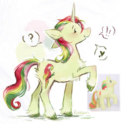 Size: 991x1012 | Tagged: safe, artist:lutraviolet, derpibooru import, mimic (g1), pony, g1, g4, g1 to g4, generation leap, solo