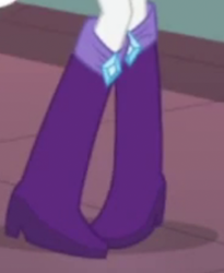 Size: 368x448 | Tagged: safe, derpibooru import, screencap, rarity, equestria girls, g4, hamstocalypse now, boots, boots shot, cropped, crossed legs, feet, high heel boots, legs, pictures of legs, shoes, solo