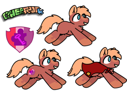 Size: 2732x2048 | Tagged: safe, artist:felixmcfurry, derpibooru import, oc, oc only, oc:ciphertrot, earth pony, pony, cape, clothes, cmc cape, coat markings, colt, colt oc, cutie mark, cyan eyes, earth pony oc, foal, gift art, male, simple background, smiling, socks (coat marking), solo, teeth, text, transparent background