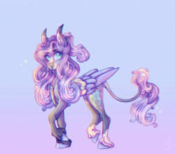 Size: 2064x1815 | Tagged: safe, artist:pegasus004, derpibooru import, oc, oc only, pegasus, pony, colored hooves, colored pupils, gradient background, hooves, solo