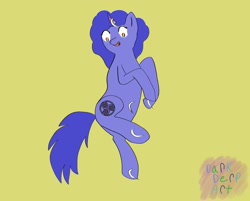 Size: 2360x1894 | Tagged: safe, artist:darkderp, derpibooru import, oc, oc:ultramarine, pony, unicorn, bipedal, feather, fetish, hoof tickling, horn, laughing, solo, tickle fetish, tickling