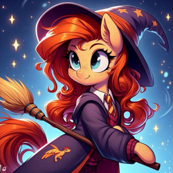 Size: 755x755 | Tagged: safe, ai content, derpibooru import, machine learning generated, pony, ginny weasley, harry potter (series), ponified, prompter needed, solo, species swap