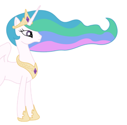 Size: 900x889 | Tagged: safe, artist:princeterra, derpibooru import, princess celestia, alicorn, pony, g4, angry, concave belly, female, mare, side view, simple background, solo, transparent background, vector