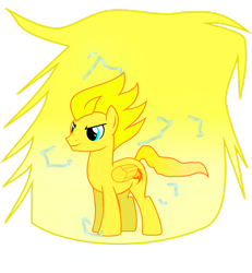 Size: 1280x1385 | Tagged: safe, artist:sonicstreak5344, derpibooru import, oc, pegasus, pony, g4, aura, cyan eyes, dragon ball, flowing tail, folded wings, lightning, male, pegasus oc, ponified, simple background, smiling, solo, solo male, sonic frontiers, sonic the hedgehog, sonic the hedgehog (series), sonic x, species swap, stallion, super saiyan 2, super sonic, super sonic 2, tail, transformation, transparent background, wings, yellow coat