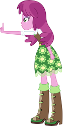 Size: 3000x6010 | Tagged: safe, artist:cloudy glow, derpibooru import, cheerilee, human, equestria girls, g4, clothes, female, shhh, simple background, solo, transparent background, vector