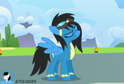 Size: 5425x3688 | Tagged: safe, artist:creedyboy124, derpibooru import, oc, oc only, oc:sarah lee, pegasus, pony, base used, clothes, female, mare, pegasus oc, solo, spread wings, uniform, wings, wonderbolts uniform