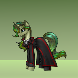 Size: 3000x3000 | Tagged: safe, artist:darklight1315, derpibooru import, oc, oc only, oc:daydream, oc:dismay, pony, unicorn, fallout equestria, clothes, concept art, disguise, fallout equestria: mayday, horn, shirt, solo, trenchcoat