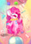 Size: 4226x5852 | Tagged: safe, artist:cutepencilcase, derpibooru import, pinkie pie, earth pony, pony, g4, absurd resolution, ball, bubble, clown, clown makeup, juggler, juggling, smiling, solo, standing, standing on one leg