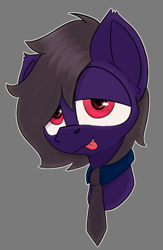 Size: 510x781 | Tagged: safe, artist:cotarsis, derpibooru import, oc, oc:prpout, bat pony, pony, gray background, looking at you, silly, simple background, solo