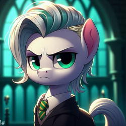 Size: 755x755 | Tagged: safe, ai content, derpibooru import, machine learning generated, pony, clothes, draco malfoy, glasses, harry potter (series), male, prompter needed