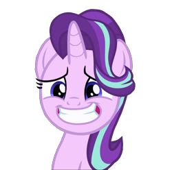 Size: 945x938 | Tagged: safe, artist:starlightglimmer04, derpibooru import, edit, edited screencap, screencap, starlight glimmer, unicorn, g4, female, horn, not a vector, simple background, solo, teeth, transparent background