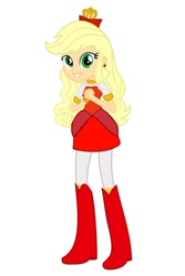 Size: 730x1095 | Tagged: safe, derpibooru import, applejack, human, equestria girls, g4, boots, clothes, high heel boots, shirt, shoes, simple background, skirt, solo, white background