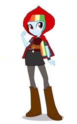 Size: 707x1131 | Tagged: safe, derpibooru import, rainbow dash, human, equestria girls, g4, boots, clothes, high heel boots, shirt, shoes, simple background, skirt, solo, white background