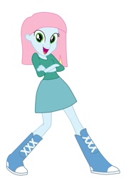 Size: 736x1038 | Tagged: safe, derpibooru import, oc, human, equestria girls, g4, boots, clothes, equestria girls oc, equestria girls-ified, high heel boots, shirt, shoes, simple background, skirt, solo, white background