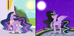 Size: 4308x2100 | Tagged: safe, artist:lunerymish, derpibooru import, princess twilight 2.0, twilight sparkle, twilight sparkle (alicorn), oc, oc:twivine sparkle, alicorn, pony, g4, alicorn oc, female, horn, jewelry, mare, older, older twilight, older twilight sparkle (alicorn), regalia, ultimate twilight, wings