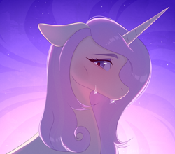 Size: 2050x1800 | Tagged: safe, artist:sociofag, derpibooru import, fleur-de-lis, pony, unicorn, g4, abstract background, crying, female, gradient background, horn, looking back, mare, solo