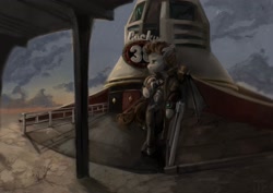 Size: 2048x1448 | Tagged: safe, artist:jackiesenvy, derpibooru import, oc, oc only, oc:devin, bat pony, anti material rifle, armor, badass, bat wings, building, casino, clothes, courier, desert, fallout, fallout: new vegas, gun, helmet, jacket, las vegas, leaning, lucky 38, male, military uniform, mojave wasteland, ncr, ncr ranger, ncr veteran armor, nevada, pants, pipboy, pipbuck, rifle, scenery, scenery porn, sky, solo, stallion, starry sky, stars, sunset, tired, tower, uniform, video game, video game crossover, wasteland, weapon, wings