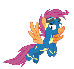 Size: 6000x5600 | Tagged: safe, artist:gypsykumquat, derpibooru import, scootaloo, pegasus, pony, g4, .svg available, absurd resolution, alternate universe, clothes, cutealoo, female, flying, goggles, if only, inkscape, older, older scootaloo, scootaloo can fly, show accurate, simple background, solo, svg, transparent background, uniform, vector, wonderbolt scootaloo, wonderbolts, wonderbolts uniform