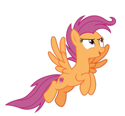 Size: 6000x5600 | Tagged: safe, artist:gypsykumquat, derpibooru import, scootaloo, pegasus, pony, g4, .svg available, absurd resolution, alternate universe, cutealoo, female, flying, if only, inkscape, older, older scootaloo, scootaloo can fly, show accurate, simple background, solo, svg, transparent background, vector