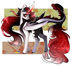 Size: 1200x1100 | Tagged: safe, artist:legendaryshadee, derpibooru import, oc, oc:victor, alicorn, pony, horns, magic, male, solo, stallion