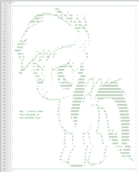 Size: 740x912 | Tagged: safe, artist:alphadogdeluxe, derpibooru import, rainbow dash, pegasus, pony, g4, 10 seconds flat, 2012, ascii, ascii art, female, filly, filly rainbow dash, foal, solo, younger