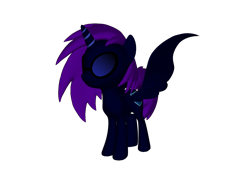 Size: 2000x1500 | Tagged: safe, artist:alexlayer, derpibooru import, editor:railpony, editor:taionafan369, oc, oc:nyx, alicorn, pony, pony creator, g4, 3d, 3d pony creator, female, horn, ponified, ponylumen, simple background, solo, species swap, spread wings, transparent background, vinyl's glasses, vinyl's hairstyle, wings