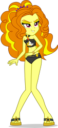 Size: 2177x4808 | Tagged: safe, artist:dustinwatsongkx, derpibooru import, adagio dazzle, human, equestria girls, g4, clothes, clothes swap, female, geode of empathy, magical geodes, simple background, solo, sunset shimmer's beach shorts swimsuit, swimsuit, swimsuit swap, transparent background, vector