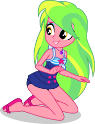 Size: 3052x3975 | Tagged: safe, artist:dustinwatsongkx, derpibooru import, lemon zest, human, equestria girls, g4, clothes, clothes swap, cute, female, geode of telekinesis, magical geodes, one-piece swimsuit, sandals, sci-twi swimsuit, simple background, solo, swimsuit, swimsuit swap, transparent background, vector, zestabetes