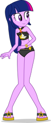 Size: 1882x4502 | Tagged: safe, artist:dustinwatsongkx, derpibooru import, twilight sparkle, human, equestria girls, g4, clothes swap, female, geode of empathy, magical geodes, simple background, solo, sunset shimmer's beach shorts swimsuit, swimsuit swap, transparent background