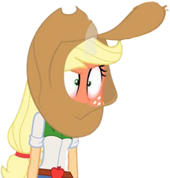 Size: 2415x2520 | Tagged: safe, derpibooru import, edit, edited screencap, editor:homersimpson1983, screencap, applejack, human, equestria girls, g4, angry, female, karma, lol, not a vector, red face, solo, steam