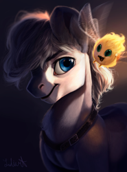 Size: 1700x2300 | Tagged: safe, artist:lulemt, derpibooru import, oc, oc only, earth pony, parasprite, pony, belt, commission, male, realistic, stallion