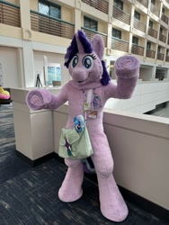 Size: 1500x2000 | Tagged: safe, artist:cinnamonsugar, artist:furtasticstudios, artist:stellacat123, artist:supernova, derpibooru import, starlight glimmer, trixie, g4, bag, fursuit, irl, photo, plushie, ponysuit, solo