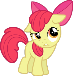 Size: 5055x5288 | Tagged: safe, artist:frostyfreeze321, derpibooru import, apple bloom, earth pony, pony, g4, somepony to watch over me, adorabloom, apple bloom's bow, bow, cute, ears, female, filly, floppy ears, foal, hair bow, simple background, solo, transparent background