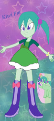 Size: 576x1280 | Tagged: safe, artist:cosmo2006, derpibooru import, oc, oc only, oc:kiwi pie, equestria girls, g4, boots, clothes, equestria girls oc, equestria girls-ified, high heel boots, jacket, shirt, shoes, skirt, solo