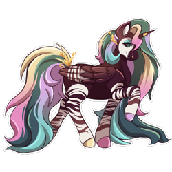 Size: 2000x2000 | Tagged: safe, artist:bunistxr, derpibooru import, oc, oc only, alicorn, okapi, alicorn oc, horn, horn jewelry, jewelry, simple background, solo, transparent background, wings