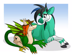 Size: 2048x1609 | Tagged: safe, artist:janacantdraw, derpibooru import, oc, oc only, okapi, duo, gradient background