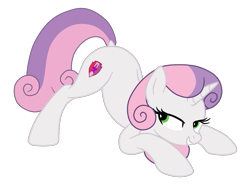 Size: 1611x1229 | Tagged: safe, artist:gmaplay, derpibooru import, sweetie belle, pony, unicorn, g4, ass up, butt shake, dock, face down ass up, female, horn, mare, older, older sweetie belle, sexy, simple background, solo, stupid sexy sweetie belle, tail, transparent background