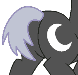 Size: 282x271 | Tagged: safe, derpibooru import, dark moon, graphite, pony, unicorn, g4, background pony, base used, butt, butt only, horn, male, pictures of butts, plot, simple background, solo, stallion, transparent background