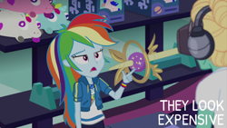 Size: 2000x1125 | Tagged: safe, derpibooru import, edit, edited screencap, editor:quoterific, screencap, rainbow dash, zephyr breeze, equestria girls, g4, holidays unwrapped, dashing through the mall, duo, duo male and female, equestria girls specials, female, male