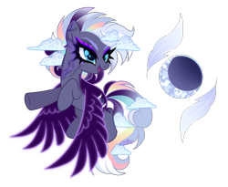 Size: 2805x2298 | Tagged: safe, artist:afterglory, derpibooru import, oc, oc only, pegasus, pony, g4, adoptable, artificial wings, augmented, base used, blue eyes, cloudy mane, cloudy tail, colored eyebrows, ethereal mane, ethereal tail, ethereal wings, eyelashes, eyeshadow, female, female oc, flying, gradient mane, gradient tail, gray coat, magic, magic wings, magical lesbian spawn, makeup, mare, mare oc, multicolored mane, multicolored tail, narrowed eyes, next generation, offspring, open mouth, open smile, parent:princess luna, parent:rainbow dash, parents:lunadash, purple coat, purple eyeshadow, signature, simple background, smiling, solo, storm, tail, thick eyelashes, three quarter view, transparent background, wings, wings down