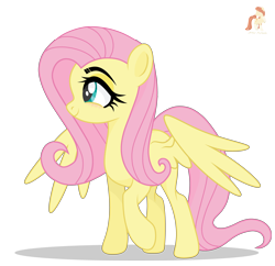 Size: 4560x4420 | Tagged: safe, artist:r4hucksake, derpibooru import, fluttershy, pegasus, pony, g4, blushing, cute, female, mare, partially open wings, shyabetes, simple background, solo, transparent background, wings